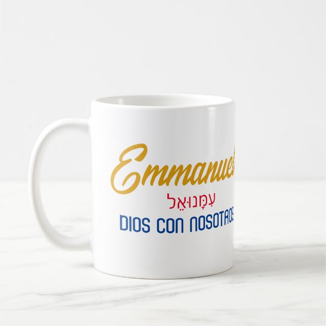 emmanuel Dios con nosotros Kaffemugg (Vänster)