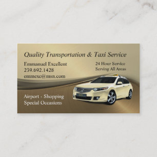 Emmanuel Excellent Taxi Service Visitkort
