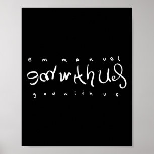 Emmanuel God med oss Dubbla betyder skripttext Ch Poster