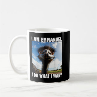 Emmanuel gör det inte! Lustigt emu Kaffemugg