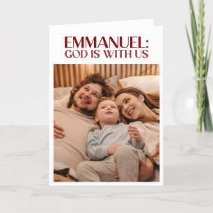 EMMANUEL Gud är med oss Bible jul Two Photo Helgkort