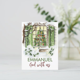 Emmanuel Gud med oss julbibel Verse Helg Vykort