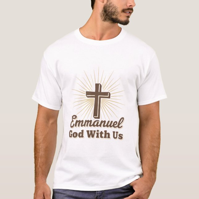 Emmanuel Gud Med Oss T-Shirt (Framsida)