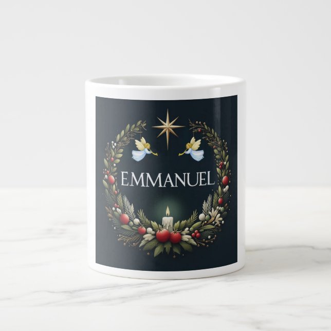 Emmanuel jul änglar jumbo mugg (Framsidan)