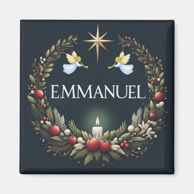 Emmanuel jul änglar magnet (Framsidan)
