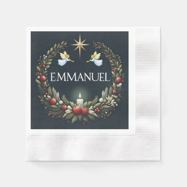 Emmanuel jul änglar pappersservett (Framsidan)
