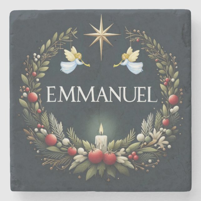 Emmanuel jul änglar stenunderlägg (Framsidan)