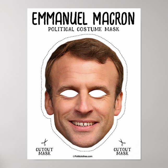 Emmanuel Macron Costume Mask Poster (Framsidan)