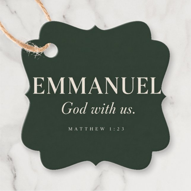 EMMANUEL | Matteus 1:23 | Jul  Gåvor Etiketter (Framsida)