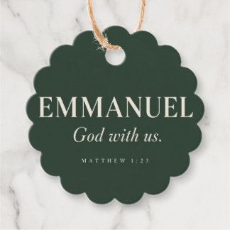 EMMANUEL | Matteus 1:23 | Jul Gåvor Etiketter