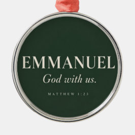 EMMANUEL | Matteus 1:23 | Jul Julgransprydnad Metall