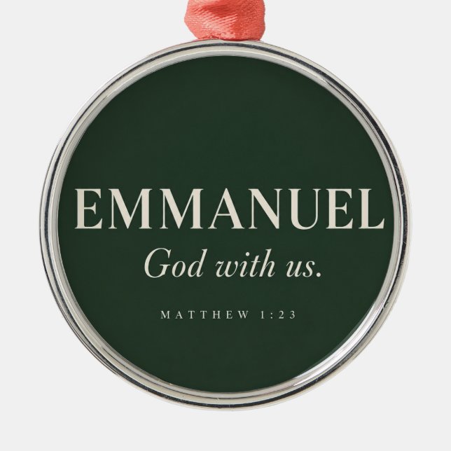 EMMANUEL | Matteus 1:23 | Jul  Julgransprydnad Metall (Framsidan)