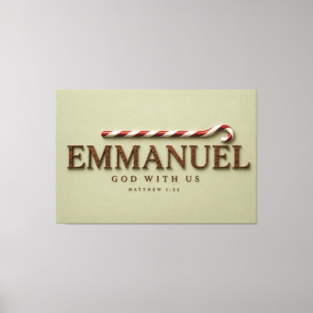 EMMANUEL | Matteus 1:23 Jul | Mjuk Salvia Canvastryck (Framsida)