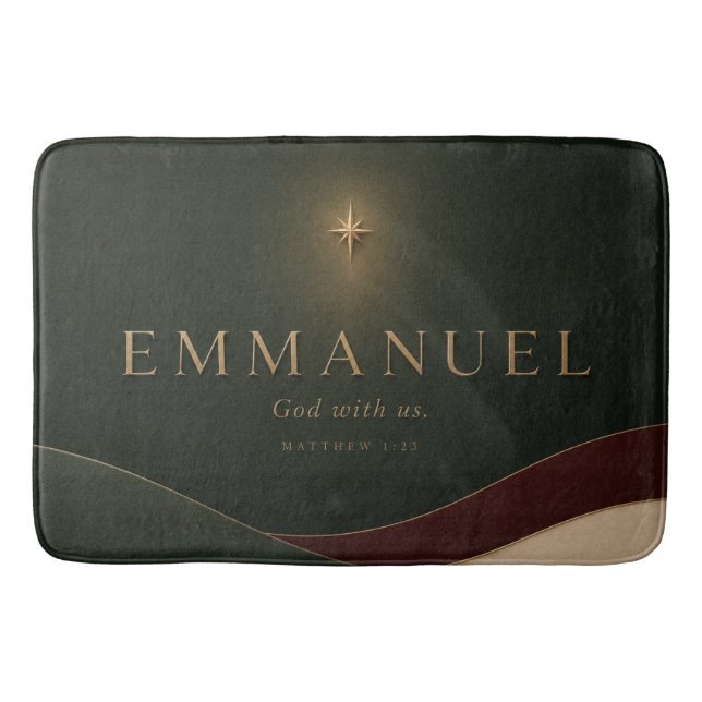 EMMANUEL | Matteus 1:23 Kristna  Badrumsmatta (Framsidan)