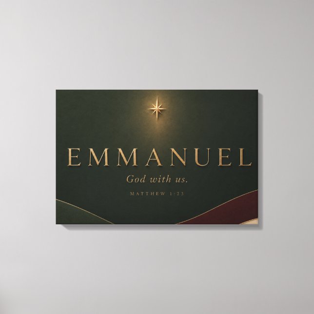 EMMANUEL | Matteus 1:23 Kristna  Canvastryck (Framsida)