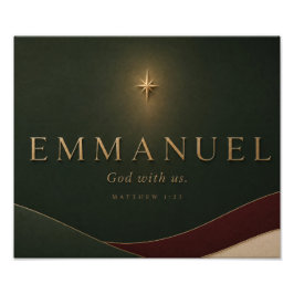 EMMANUEL | Matteus 1:23 Kristna Fototryck