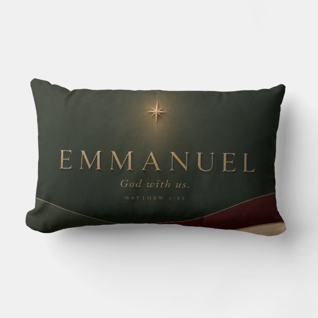 EMMANUEL | Matteus 1:23 Kristna  Lumbarkudde (Framsida)
