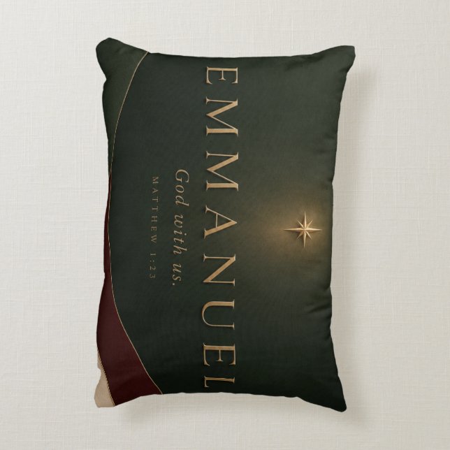 EMMANUEL | Matteus 1:23 Kristna  Prydnadskudde (Baksidan(Vertikal))
