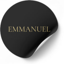 EMMANUEL Minimalistisk gulddekal – juldekoration