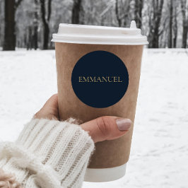 EMMANUEL Navy  Christmas Sticker #3   Runt Klistermärke