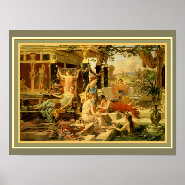 Emmanuel Oberhauser ’Roman Bath’ 12 x 16 Poster (Framsidan)