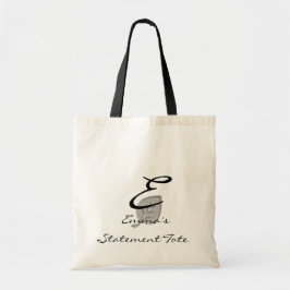 Emma's Cute Chic Silver Löv Påstående Tote Tygkasse