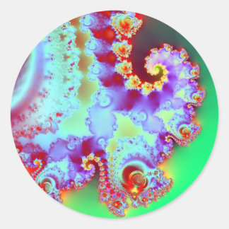 Emma's Garden III ・ Fractal Art ・ Goa Runt Klistermärke