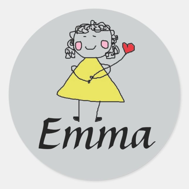 Emma's Stickers Runt Klistermärke (Framsida)