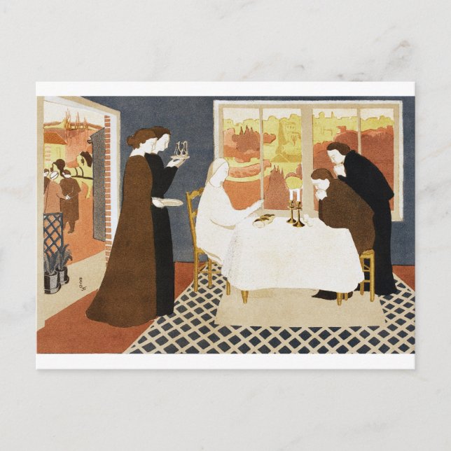 Emmaus pilgrimerna, Maurice Denis Vykort (Framsida)