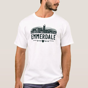 Emmerdale Skyline - Minimalist Soap Opera Design T Shirt