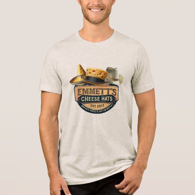 Emmett's Cheese Hats (Falsk Logotyp) T Shirt (Framsida)