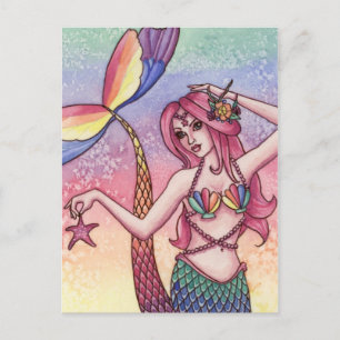 Emmy - Rainbow Sjöjungfru Postcard Vykort