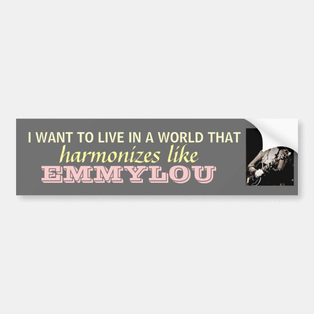 Emmylou Harris - harmonisera… bildekalen Bildekal (Framsidan)