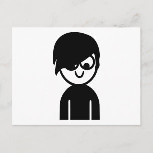 Emo ansikte vykort