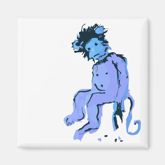 emo apa bläck magnet (Framsidan)