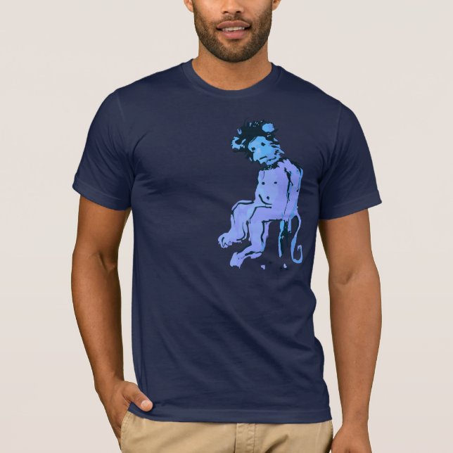 emo apa bläck tee shirt (Framsida)