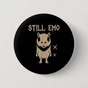 Emo Capybara Goth Punk Fortfarande Emo Knapp