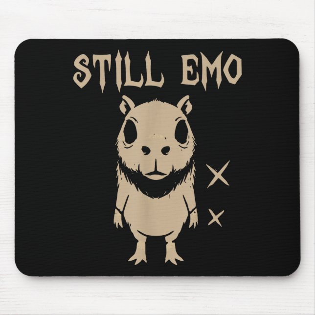Emo Capybara Goth Punk Fortfarande Emo  Musmatta (Framsidan)