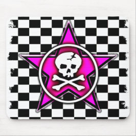 Emo Checkerboard Star & Skull Musmatta