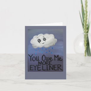 Emo Cloud Greeting Card Kort