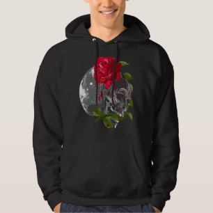 Emo Dödsmeta i godis i Måne Ro Hoodie