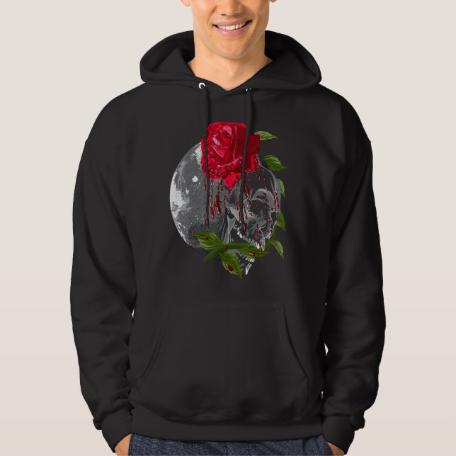 Emo Dödsmeta i godis i Måne Ro Hoodie (Framsida)