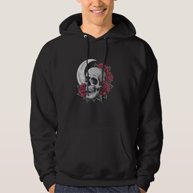 Emo Dödsmeta i godis i Måne Ro Hoodie (Framsida)