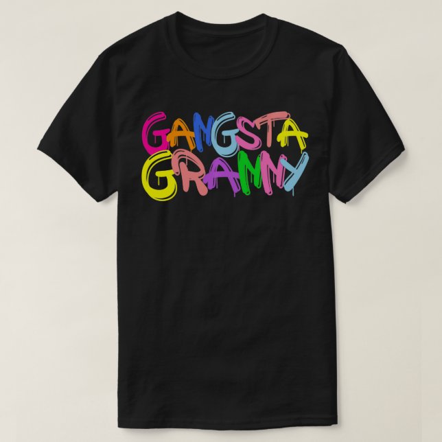 Emo Gangsta Granny Gangster Grandmor Grandma T Shirt (Design framsida)