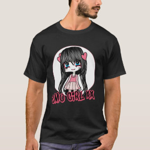 Emo Girl Cute Scene Aesthetic Punk Music Fläkt pul T Shirt