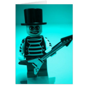 Emo gitarrist beställnings- Minifig vid Hälsningskort