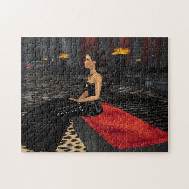 Emo Goth Girl Puzzle Pussel (Horisontell)