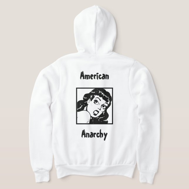 Emo - Goth - Sten - Anarchy - T-Shirt Hoodie (Laydown Baksida)