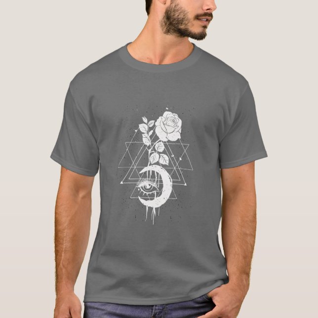 Emo goth streetwear sad rose vaporwave punk gift f t shirt (Framsida)