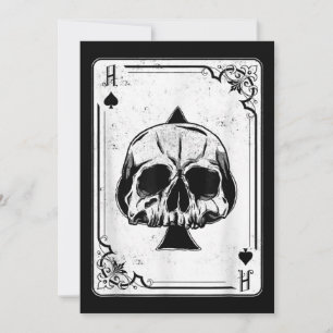 Emo Gothic and Punk Ace of Spades Poker Game Julkort